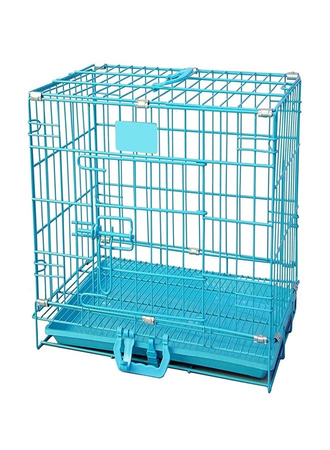KittuPet Pet Products Folding Cage Pet Collapsible Dog Cage Suitable for Puppy Cat Rabbit Indoor Outdoor Portable Pet Cage, Small Size Pets, 18 x 16 x12 inch Blue - Image 1